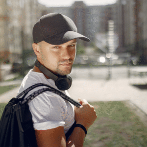 Casquette noire SP – Discrète & tendance