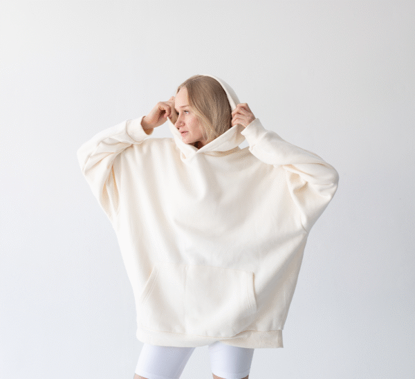 Sweat beige oversize – Confort à petit prix